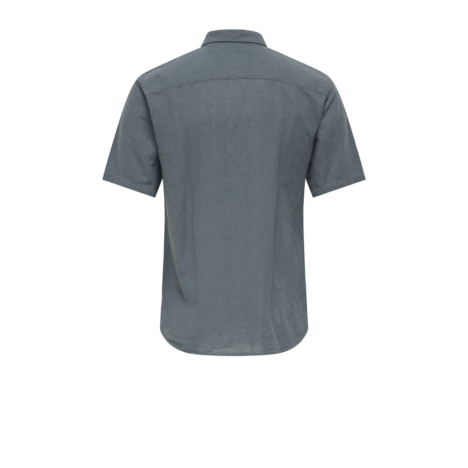ONLY & SONS linnen casual overhemd grijs