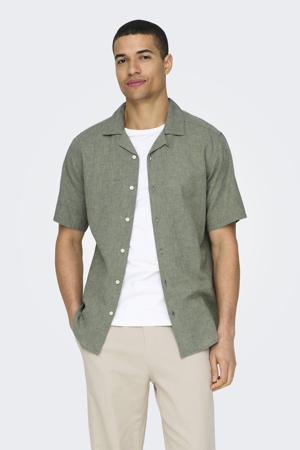 linnen casual overhemd groen