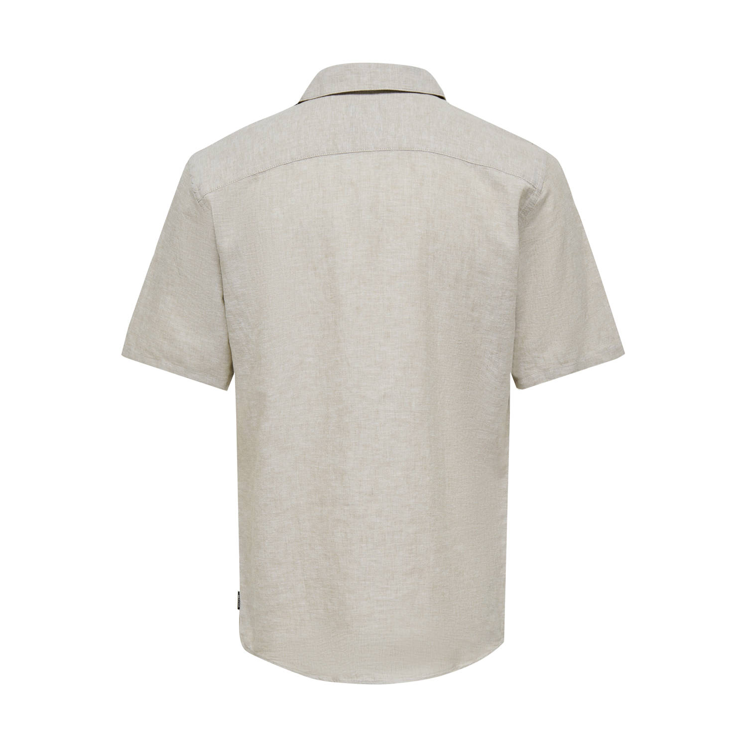 ONLY & SONS linnen casual overhemd zand