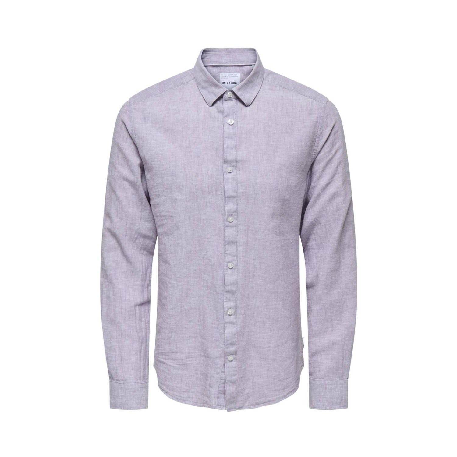 ONLY & SONS linnen casual overhemd lila