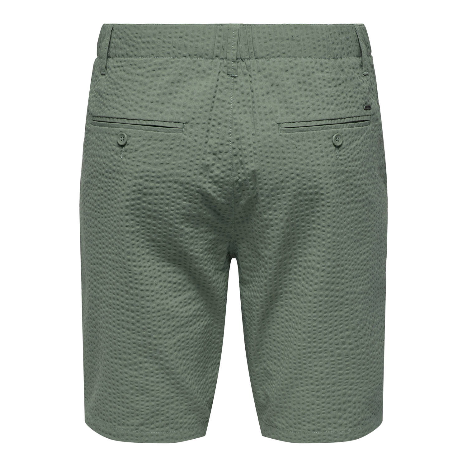 ONLY & SONS regular casual short donkergroen