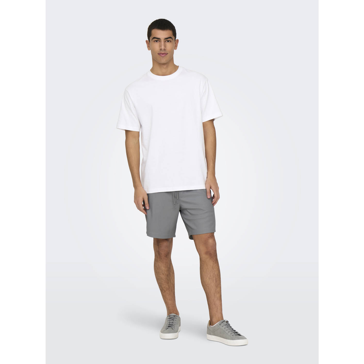 ONLY & SONS regular casual short grijs