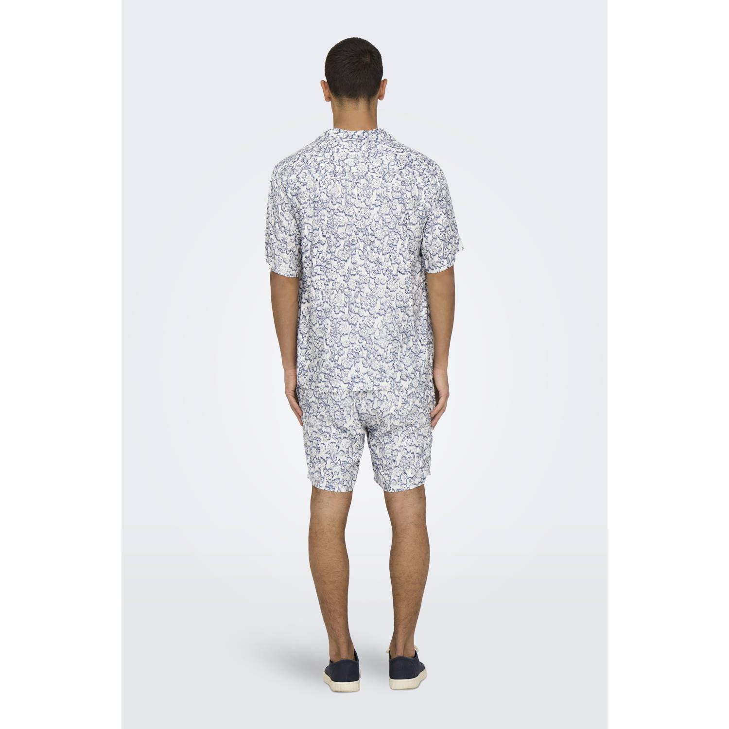 ONLY & SONS casual overhemd blauw