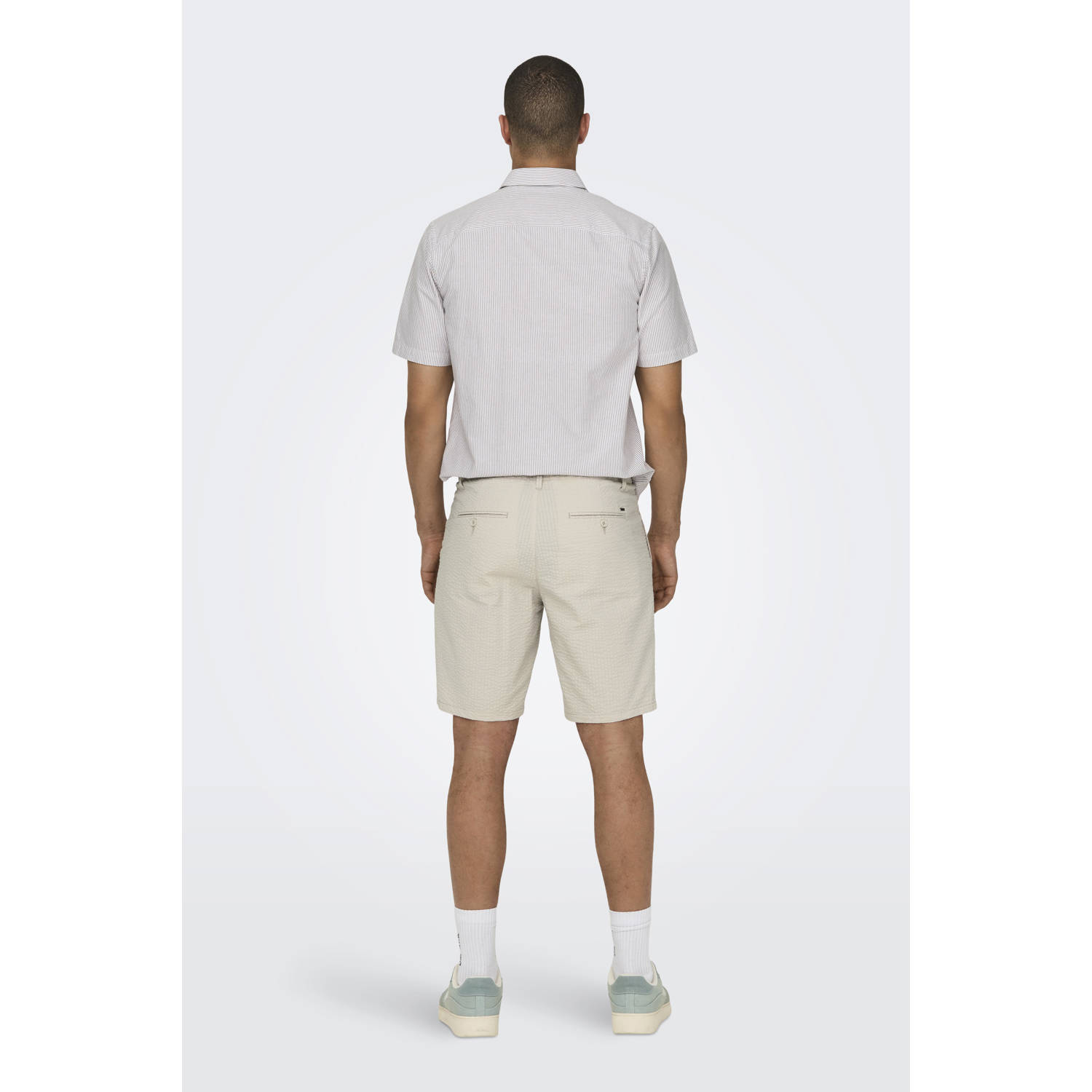 ONLY & SONS regular casual short ecru