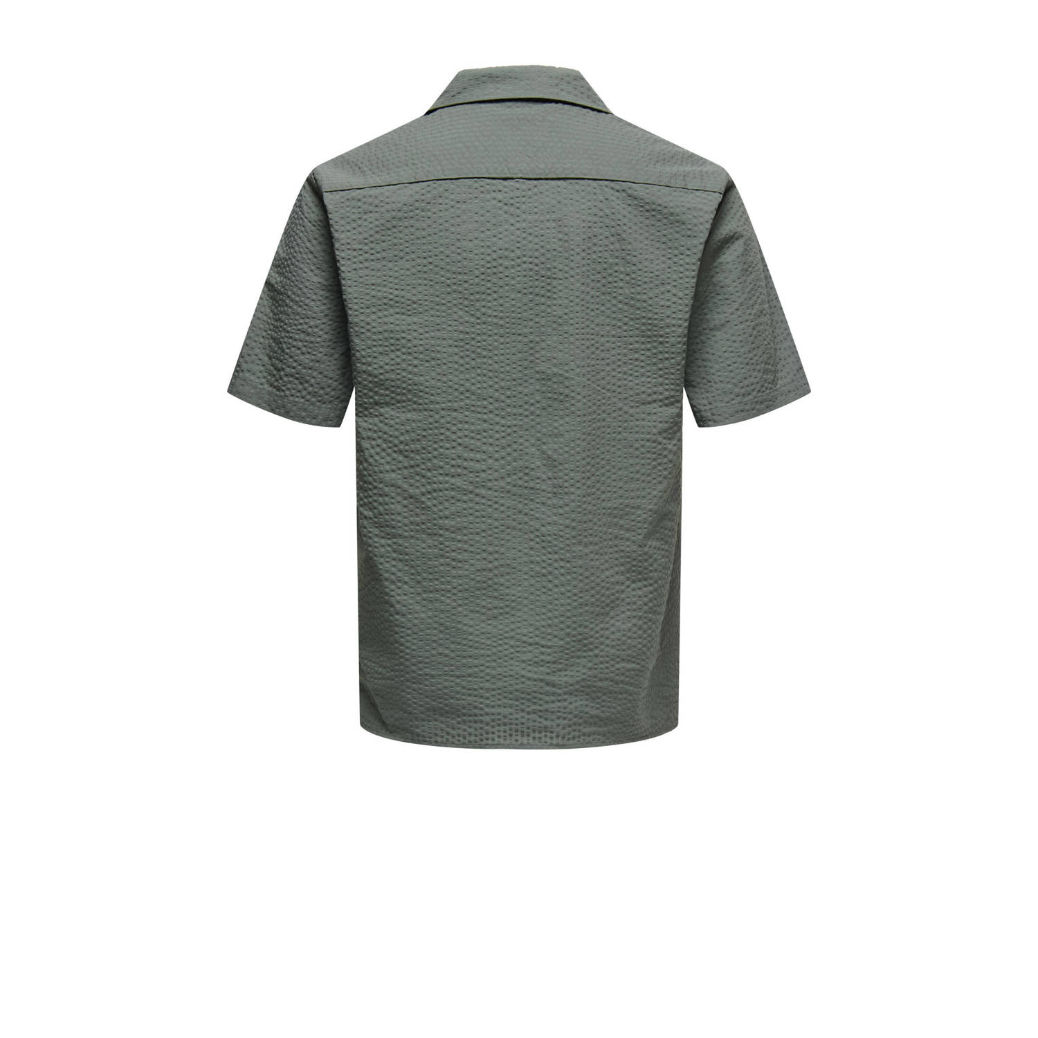 ONLY & SONS casual overhemd grijsgroen
