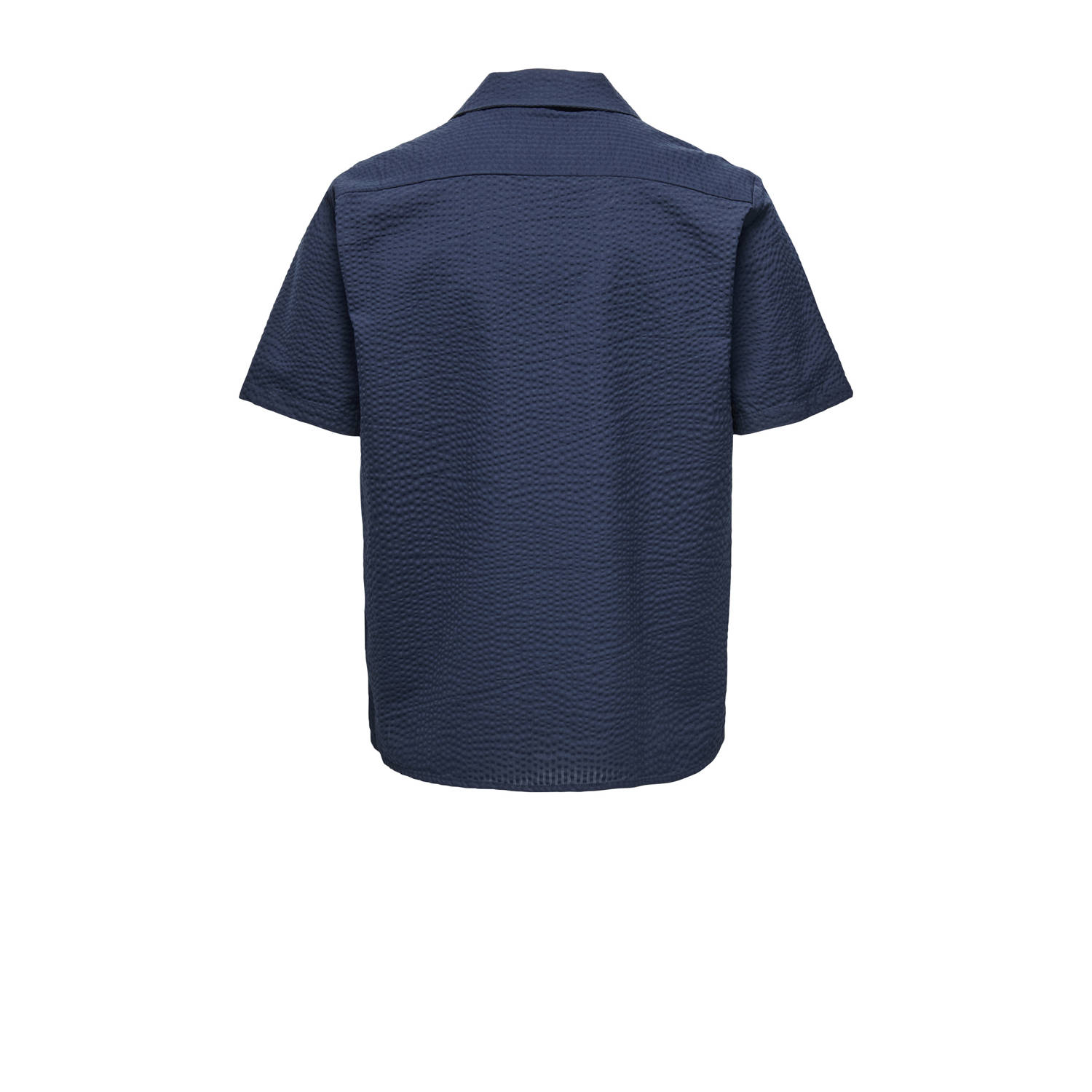 ONLY & SONS casual overhemd donkerblauw
