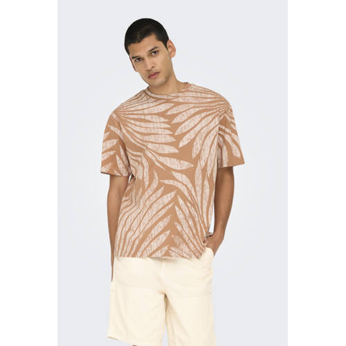 ONLY & SONS T-shirt donker oranje afbeelding