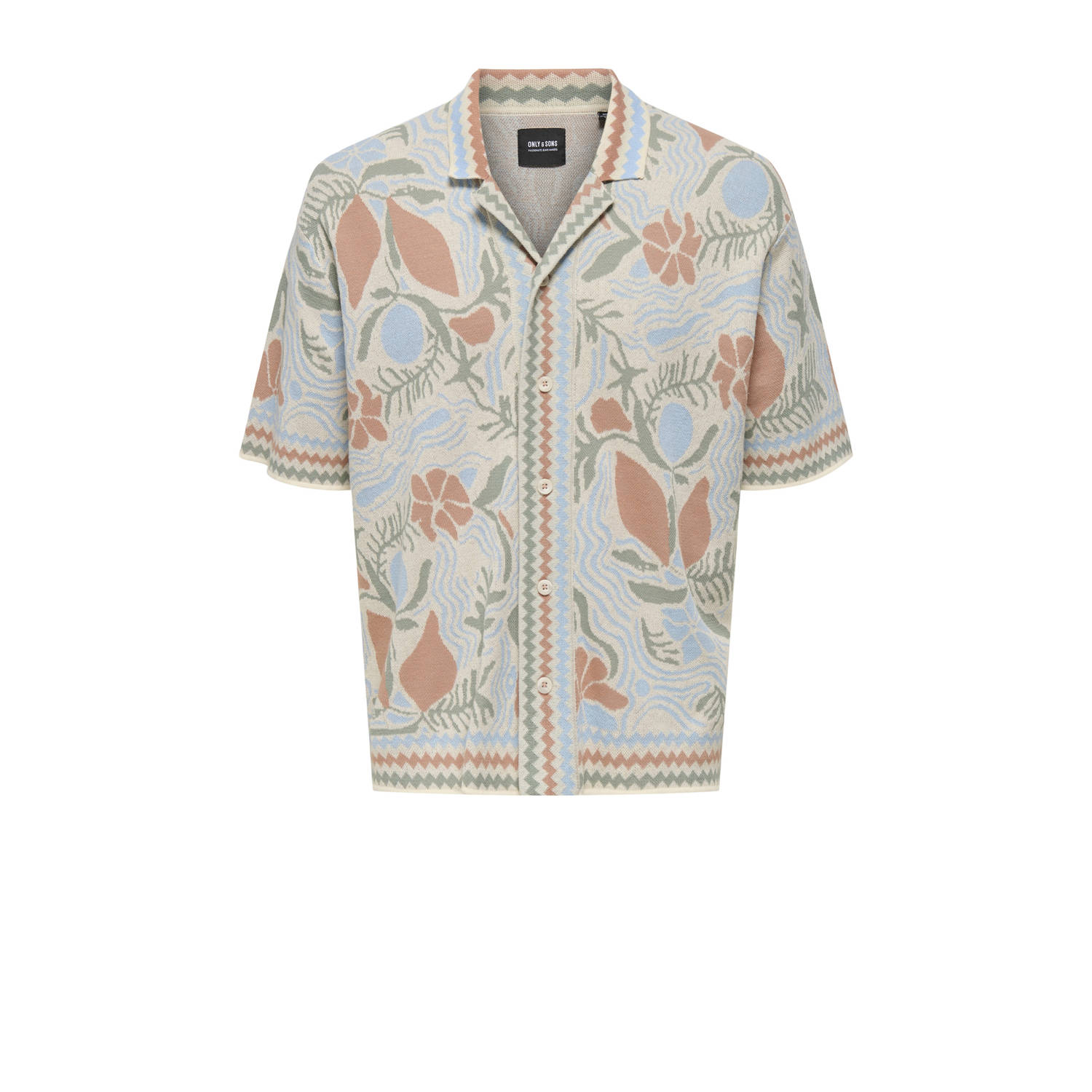 Only & Sons Relaxed fit vrijetijdsoverhemd met resortkraag model 'DUKE'