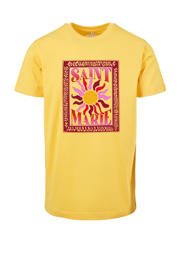 thumbnail: Gele dames Pinned by K Curve T-shirt met printopdruk, korte mouwen en ronde hals