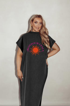 maxi jurk antraciet