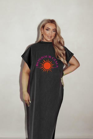 maxi jurk antraciet
