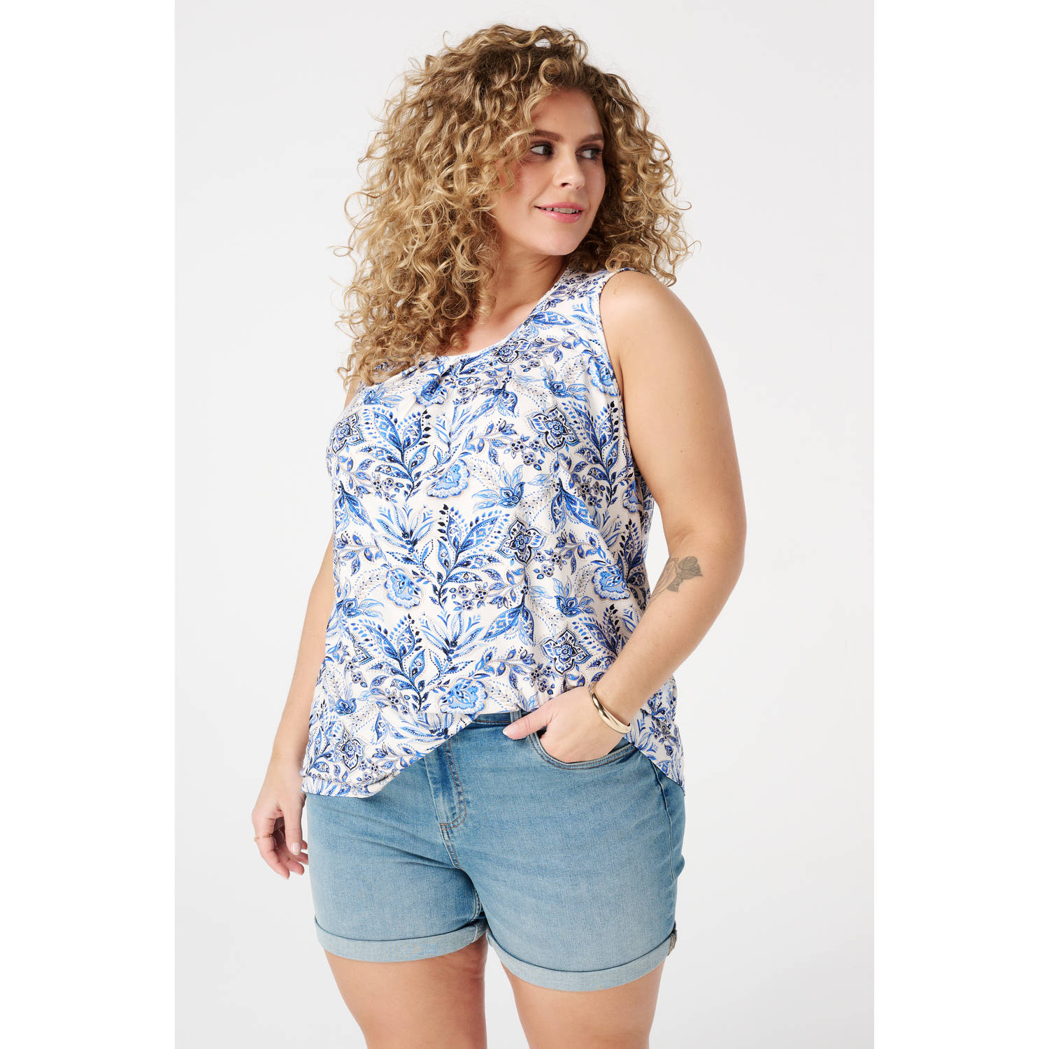 MS Mode top blauw