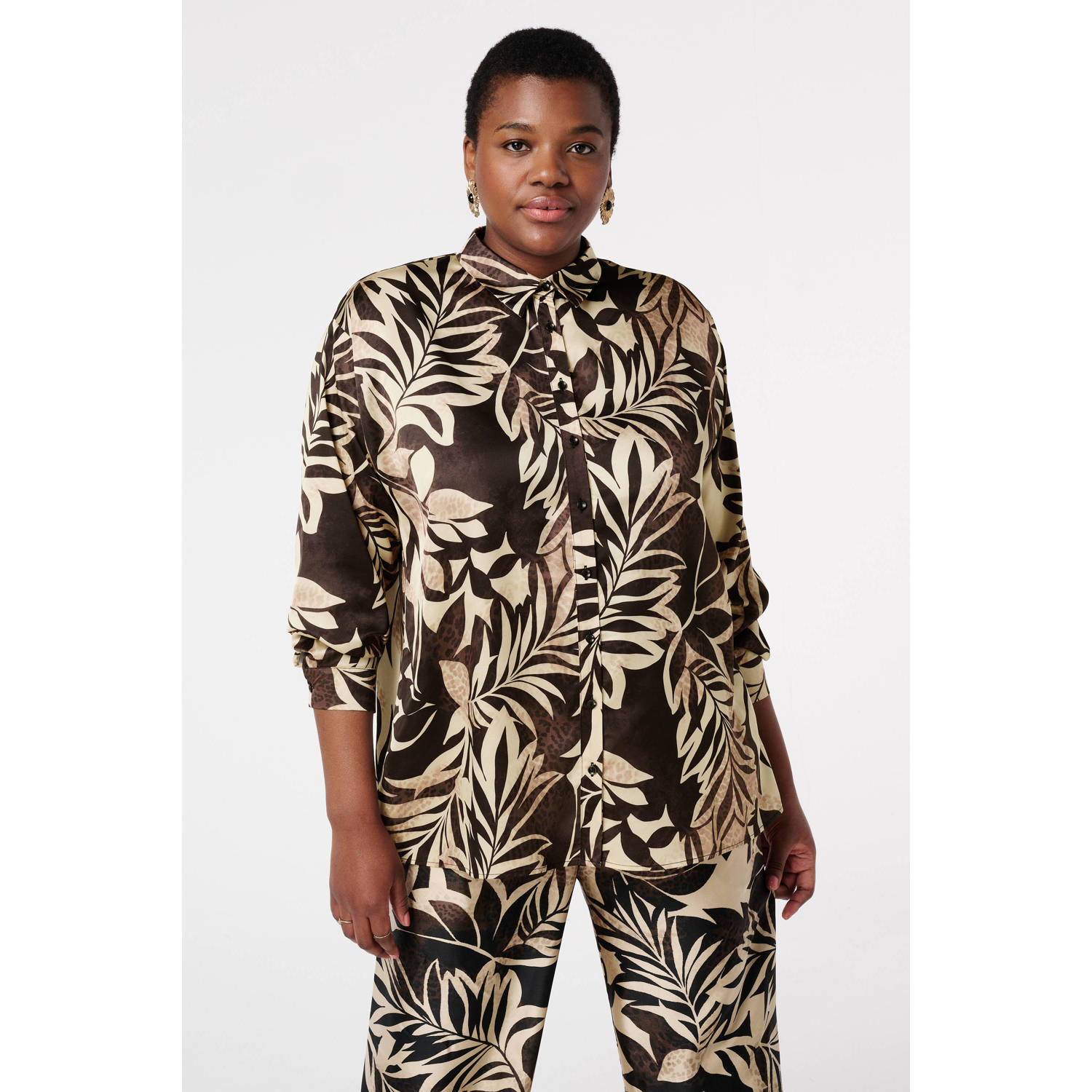 MS Mode blouse bruin