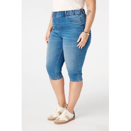 MS Mode capri jeans medium blue denim afbeelding