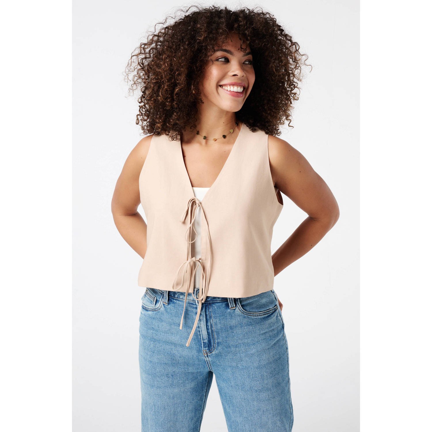 MS Mode gilet beige