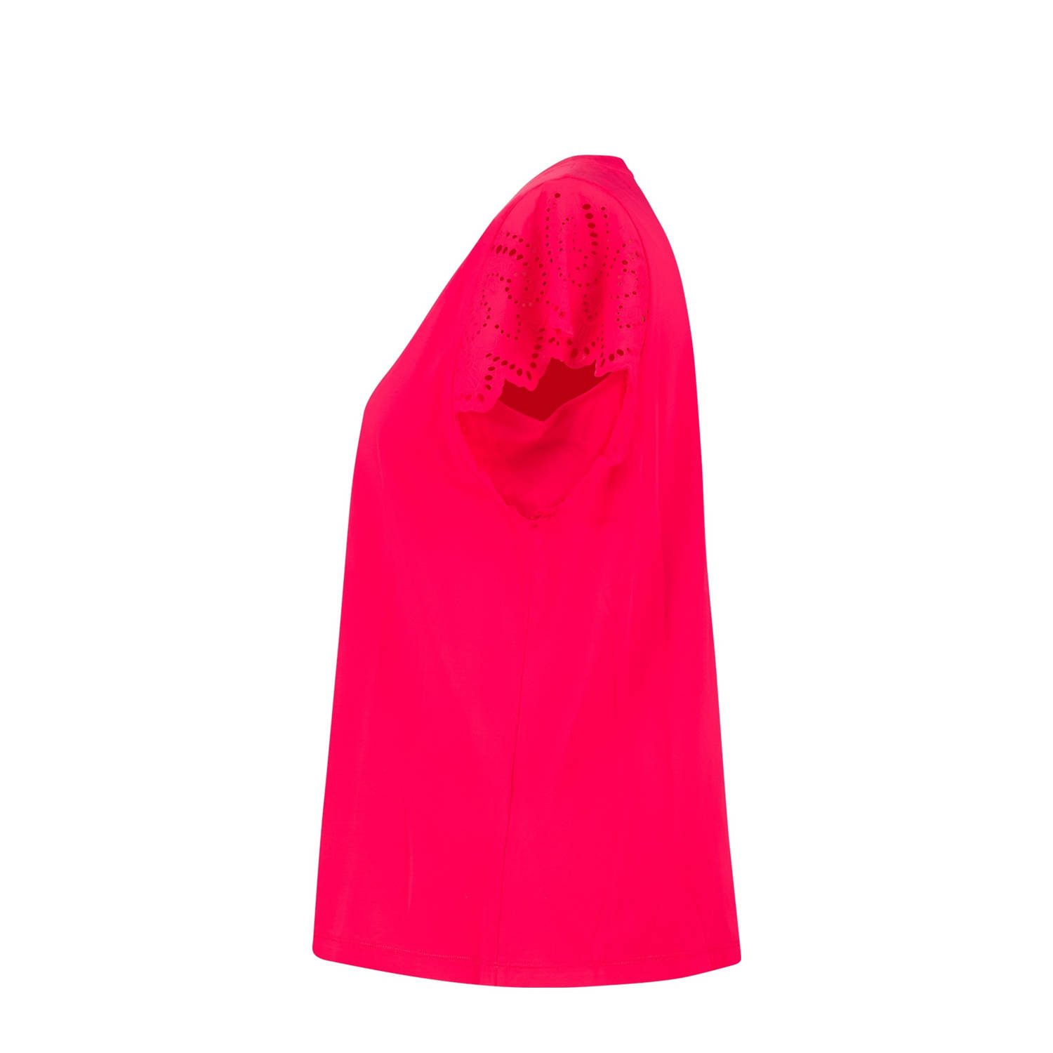 MS Mode top fuchsia broderie