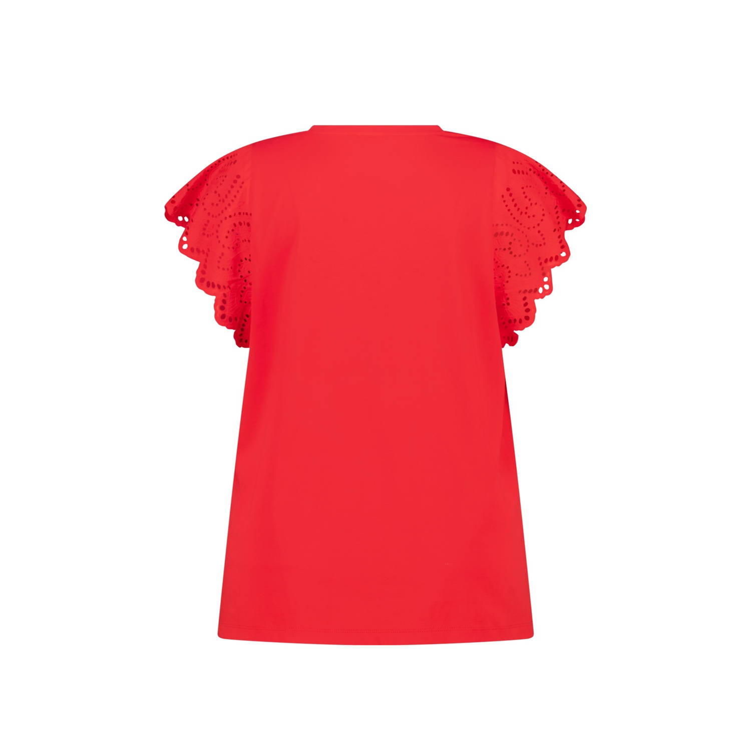 MS Mode top rood broderie