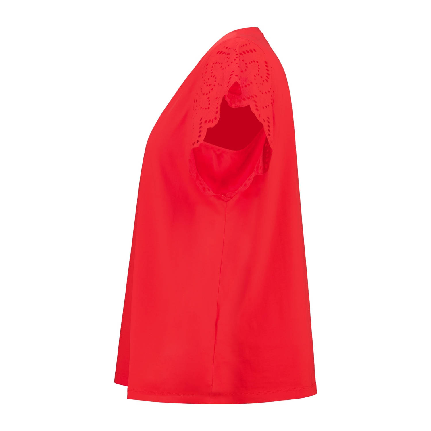 MS Mode top rood broderie
