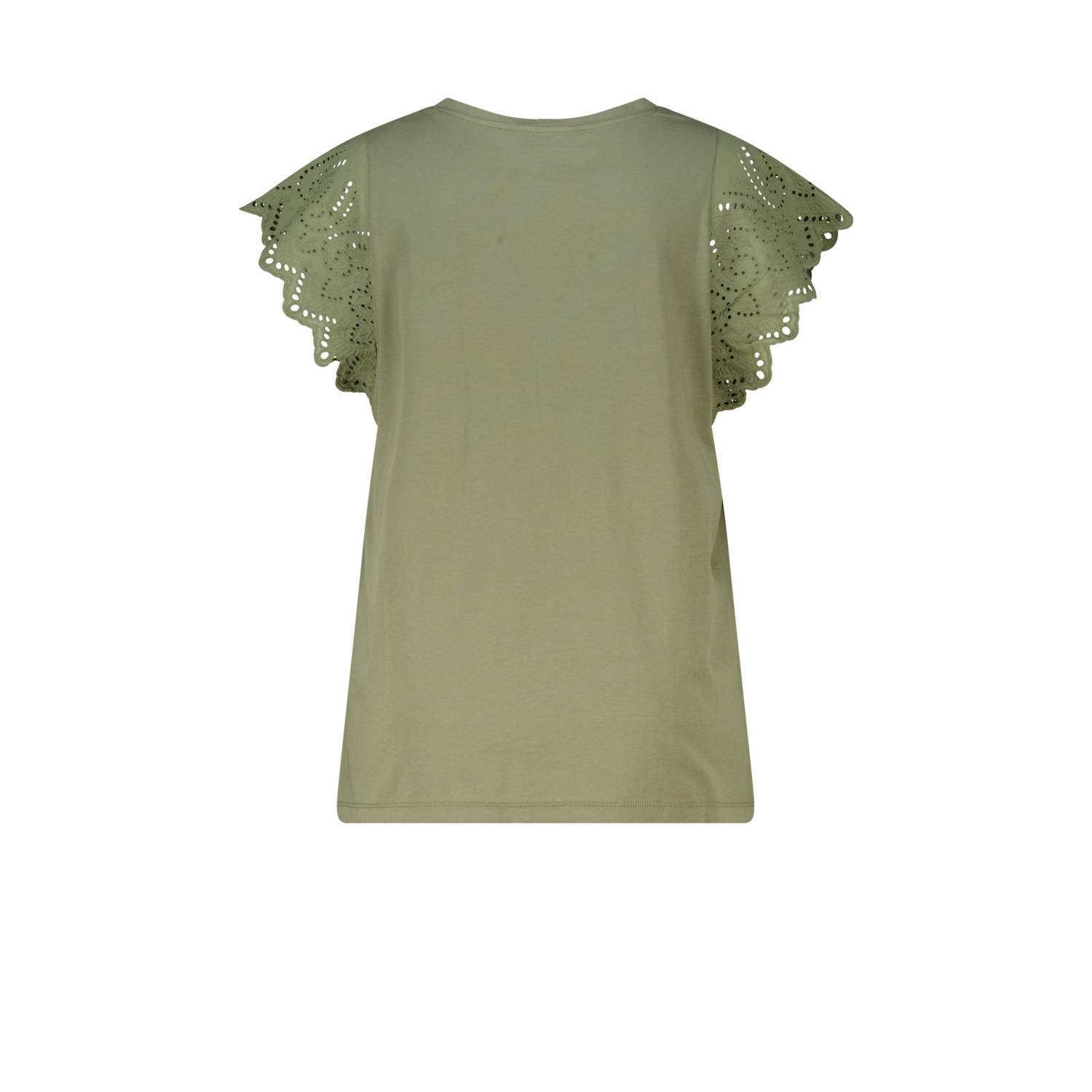 MS Mode top kaki broderie