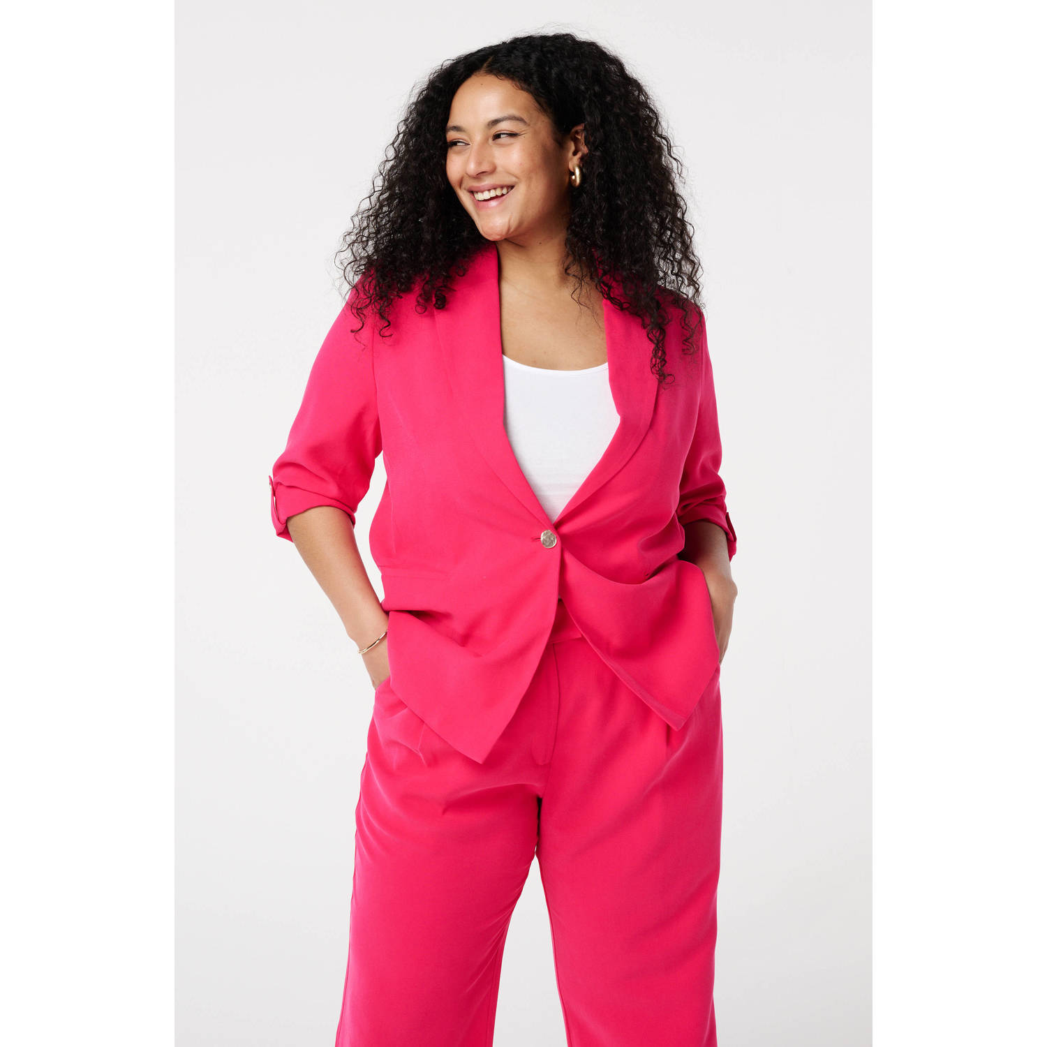 MS Mode regular blazer fuchsia