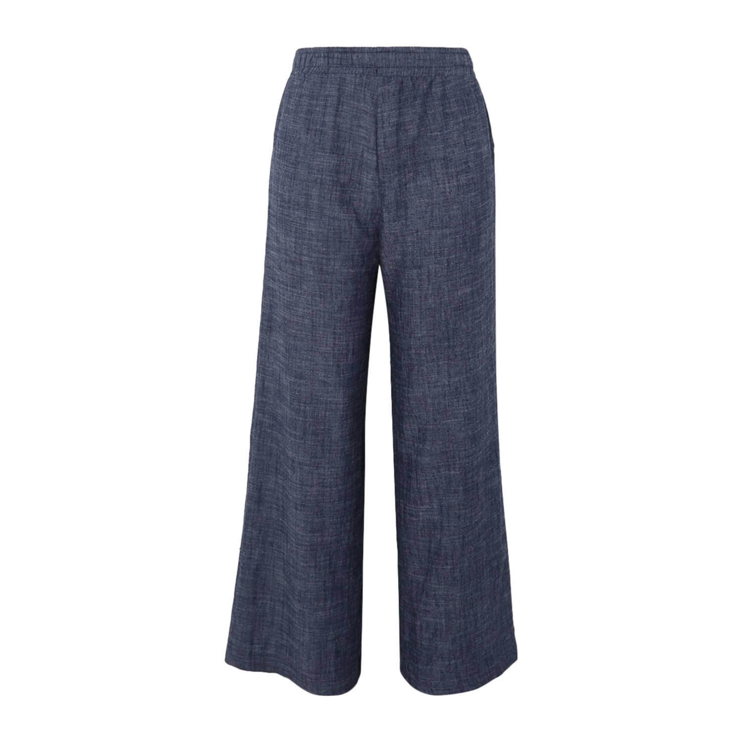 Paprika wide leg regular waist broek donkerblauw