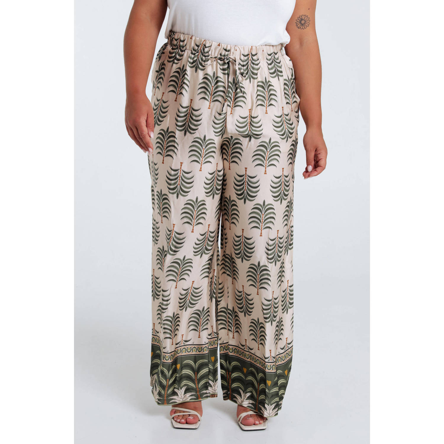 Paprika straight regular waist casual broek kaki