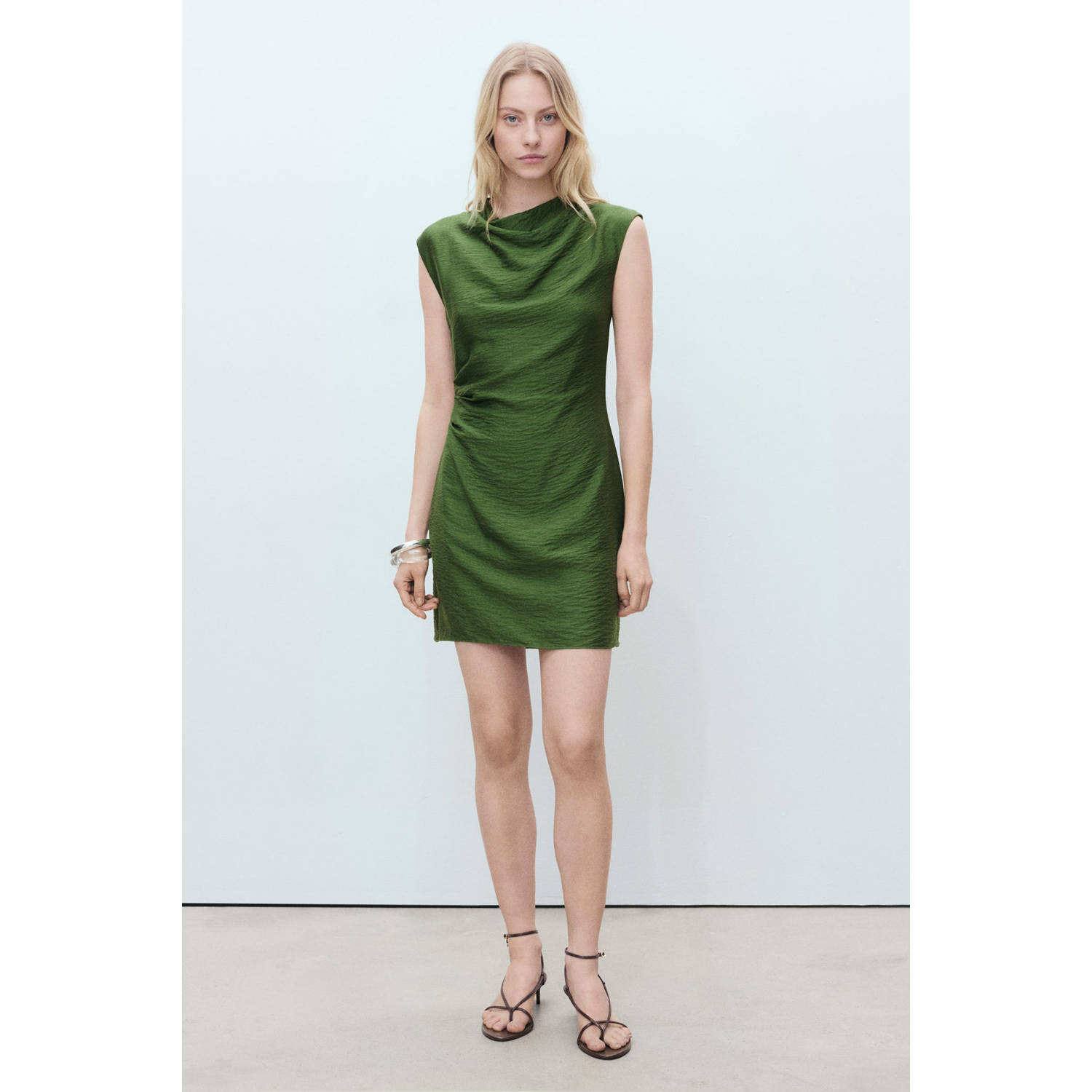 Mango korte jurk groen