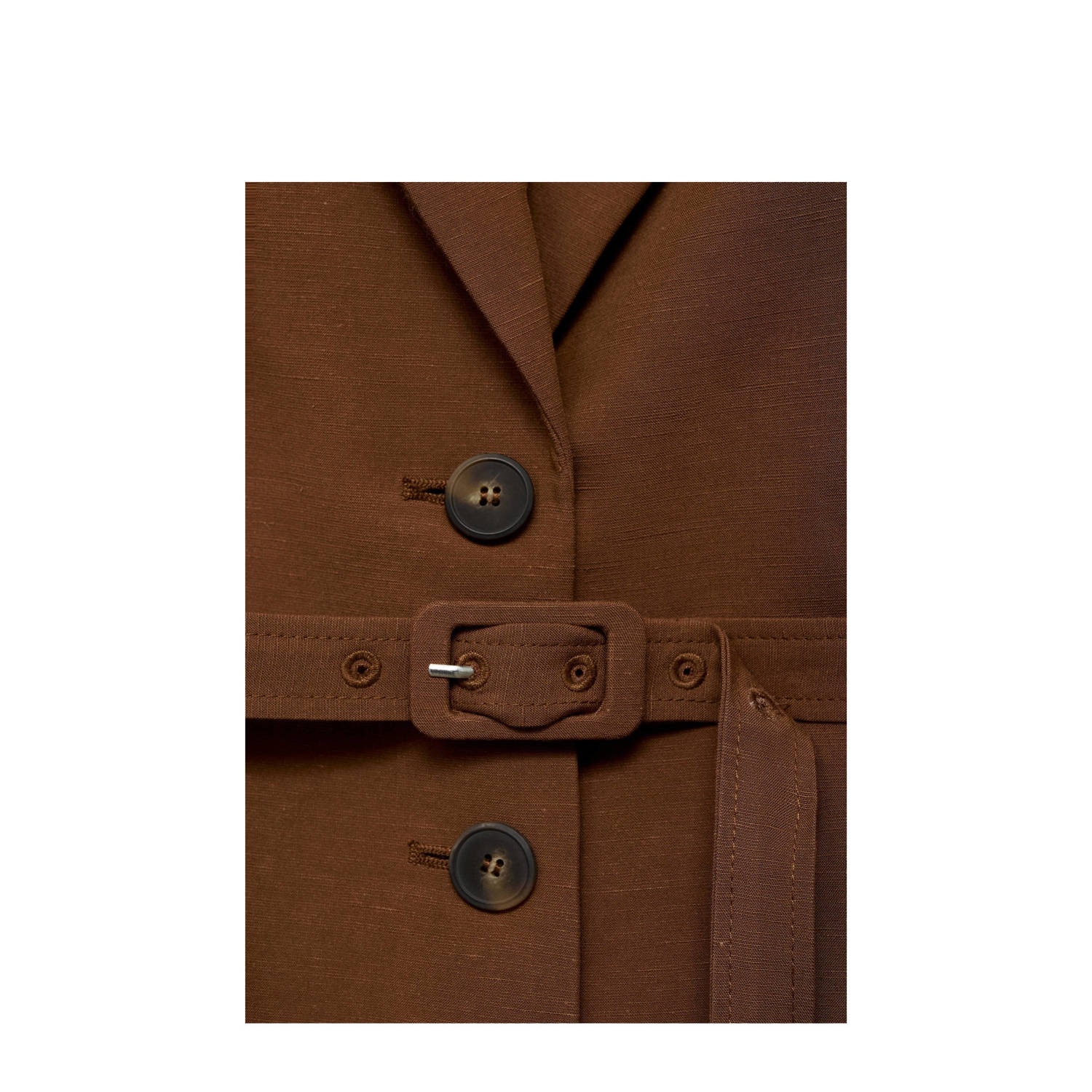 Mango getailleerde blazer donkerbruin