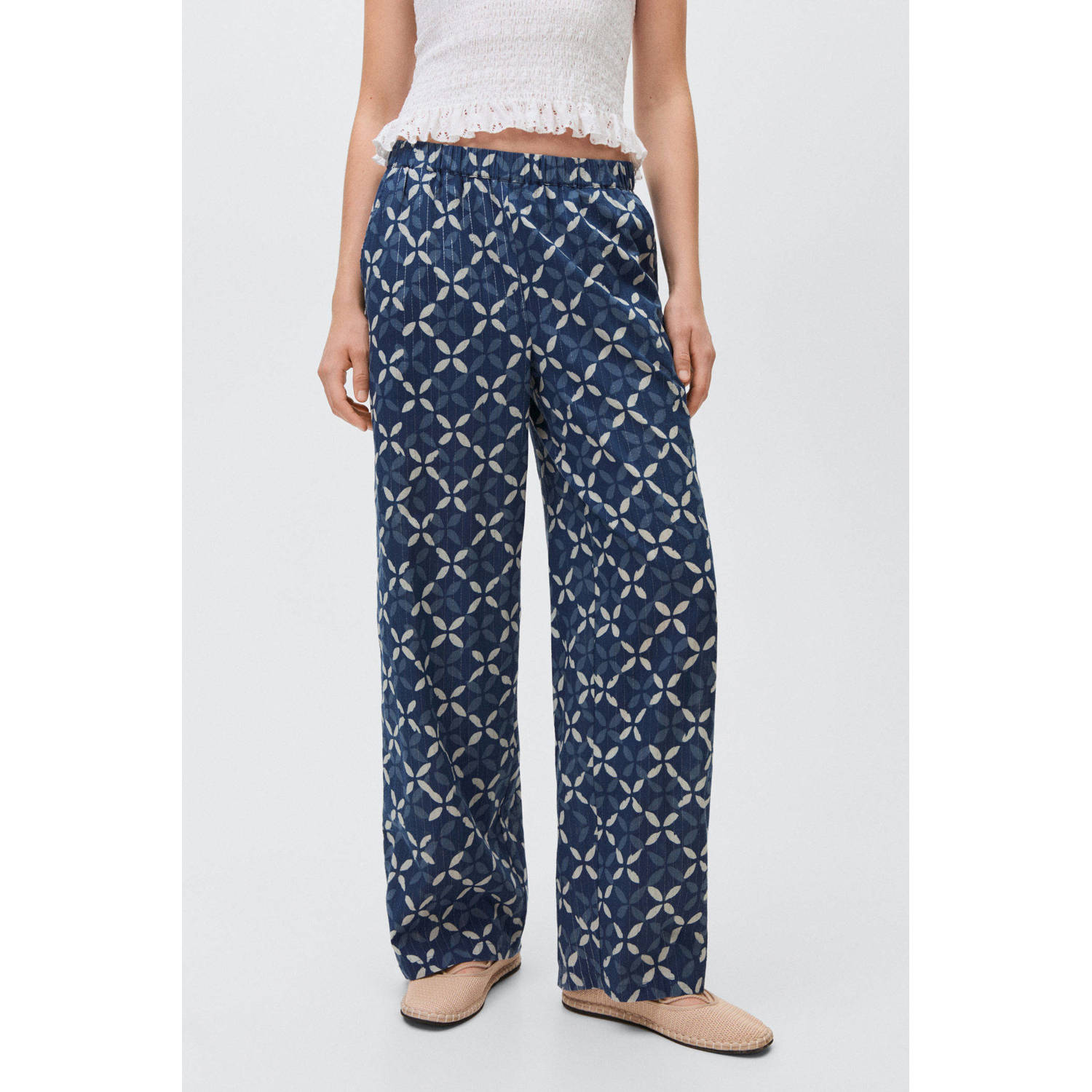 MANGO TEEN casual broek donkerblauw