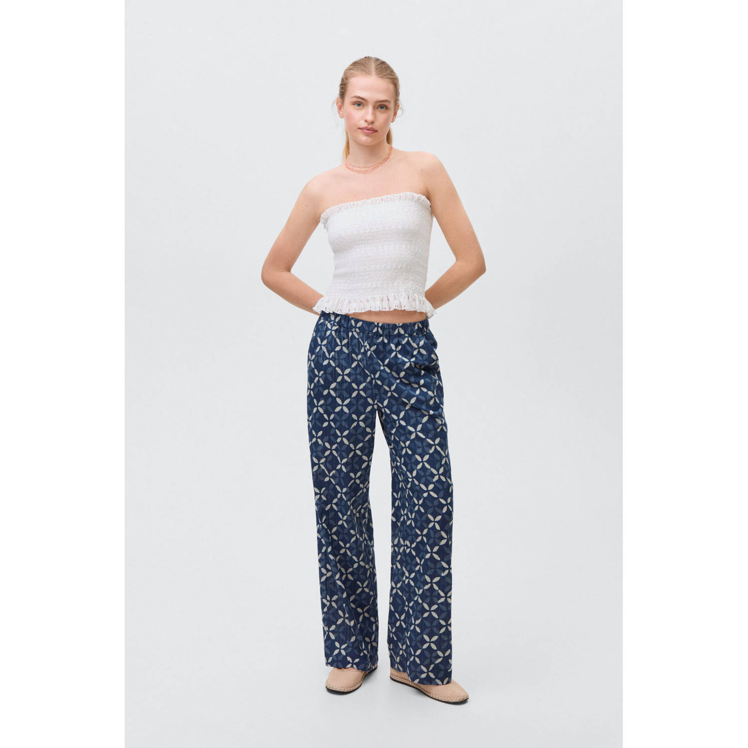 MANGO TEEN casual broek donkerblauw