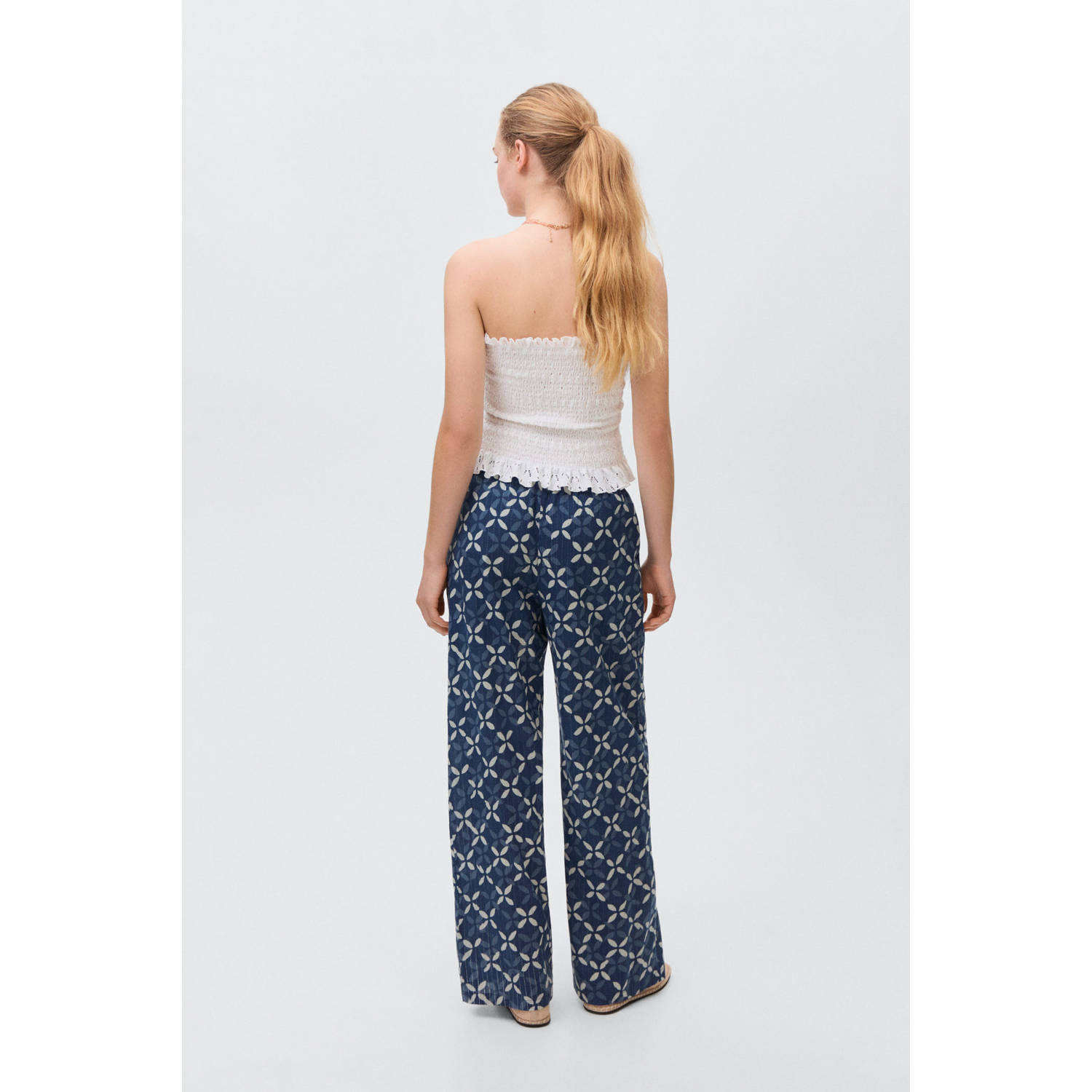 MANGO TEEN casual broek donkerblauw