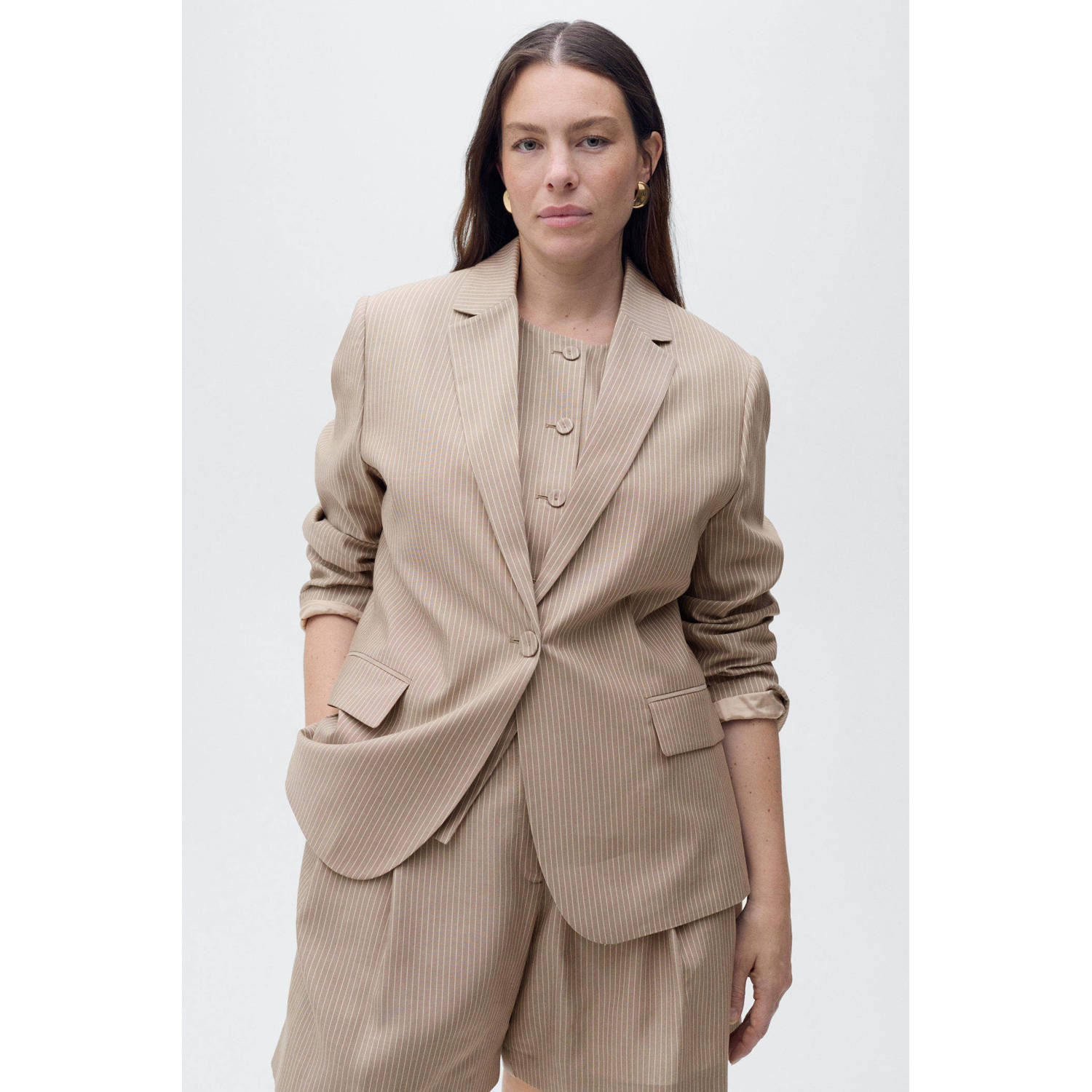 Mango regular blazer beige