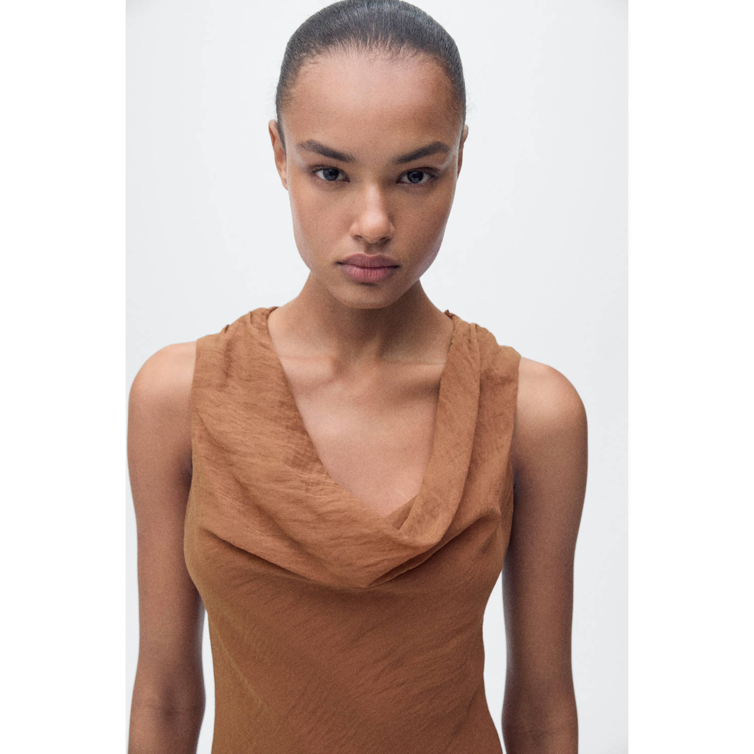 Mango zomerjurk bruin