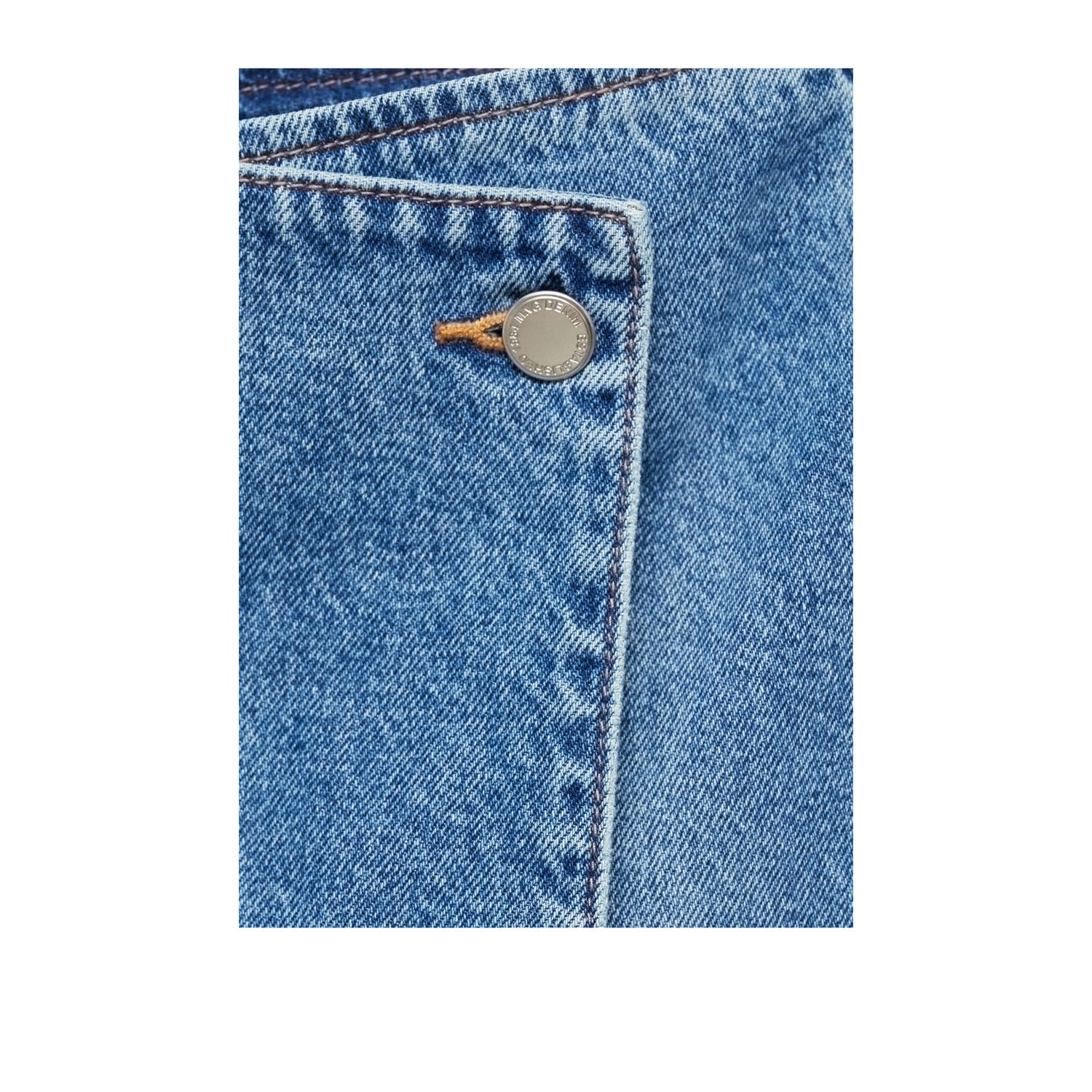 Mango denim regular waist denim short medium blue denim