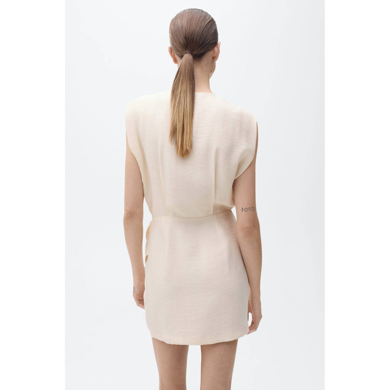 Mango zomerjurk ecru