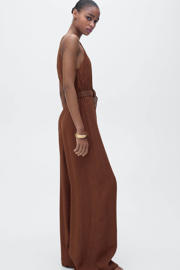 thumbnail: Mango wide leg jumpsuit bruin