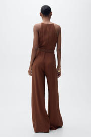 thumbnail: Mango wide leg jumpsuit bruin