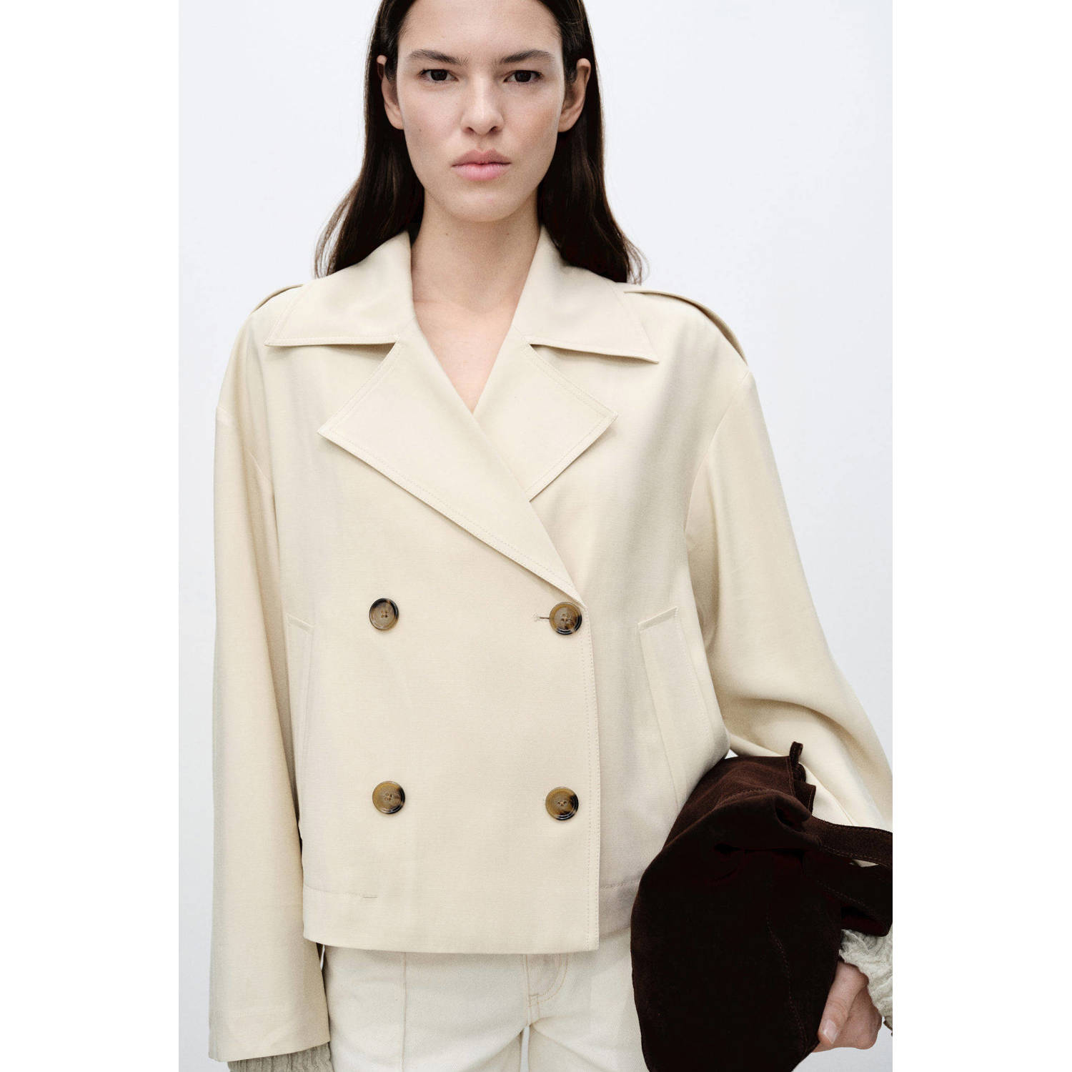 Mango trenchcoat zand