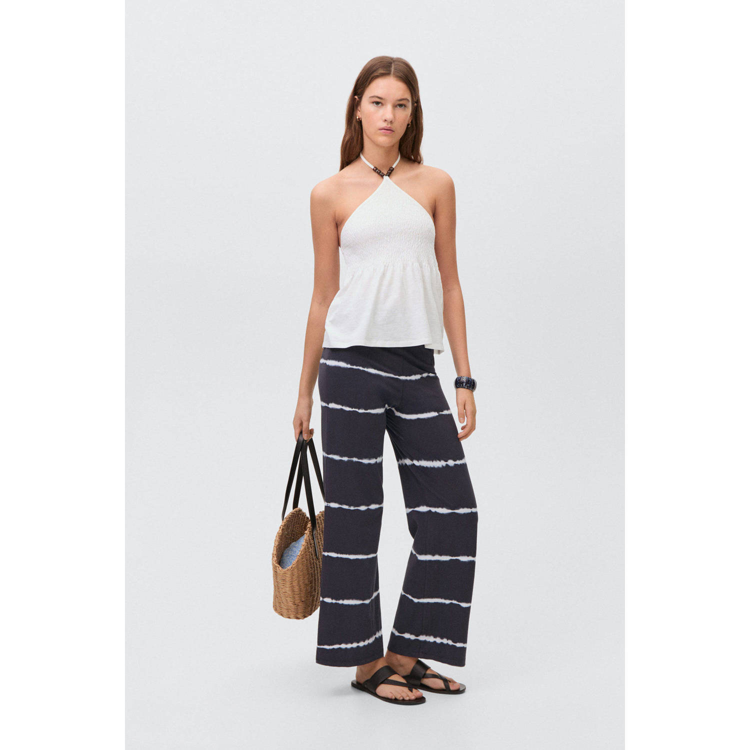 MANGO TEEN casual broek donkerblauw