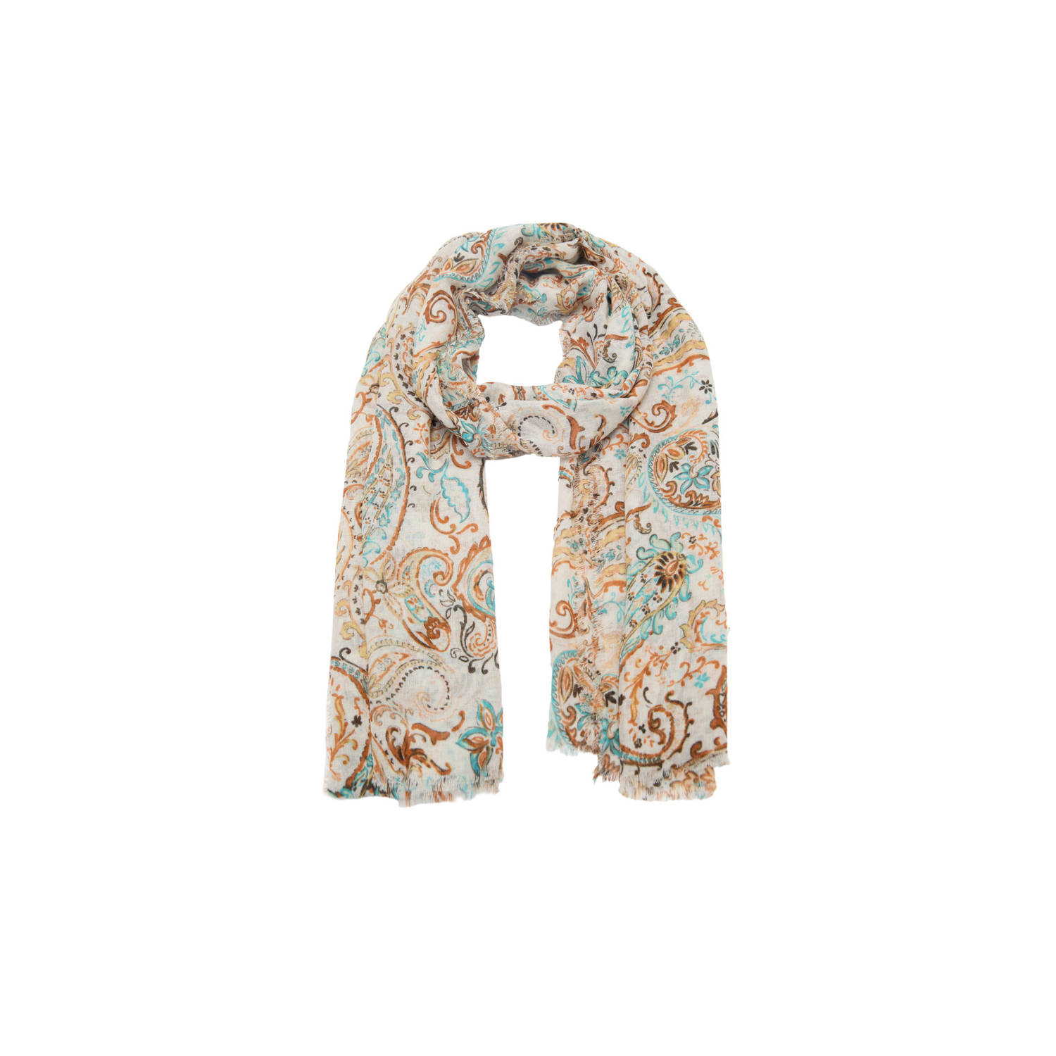 Mango sjaal met all over print beige