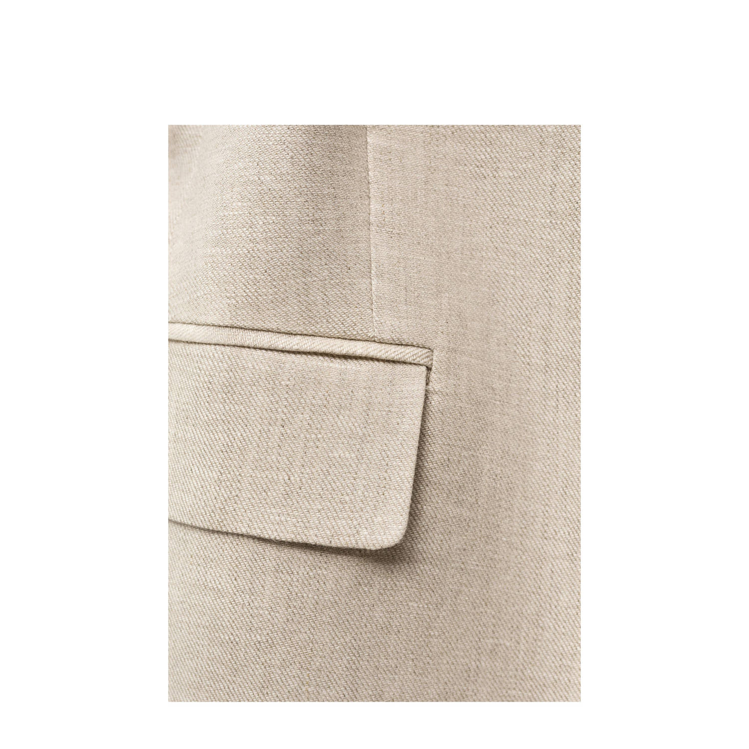 Mango linnen getailleerde blazer ecru