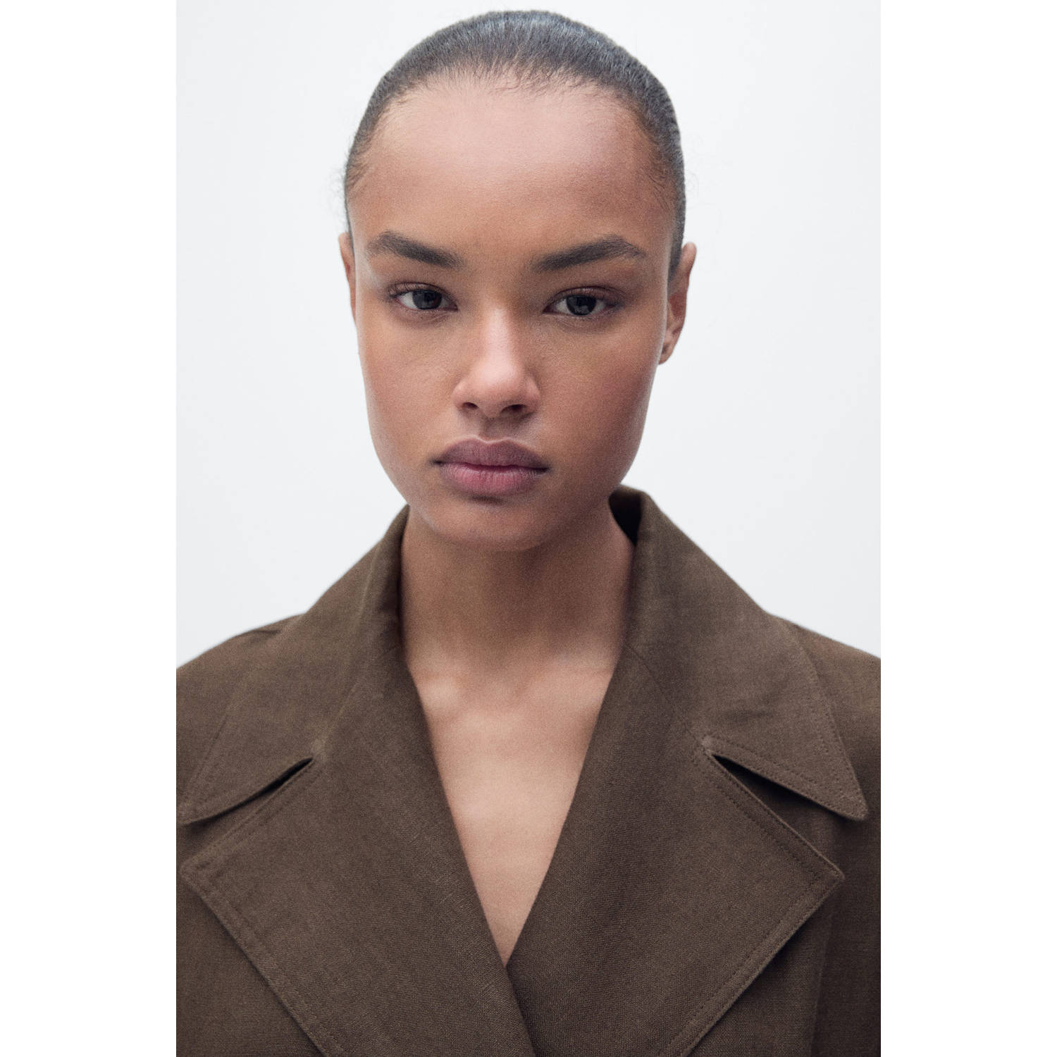 Mango trenchcoat donkerbruin