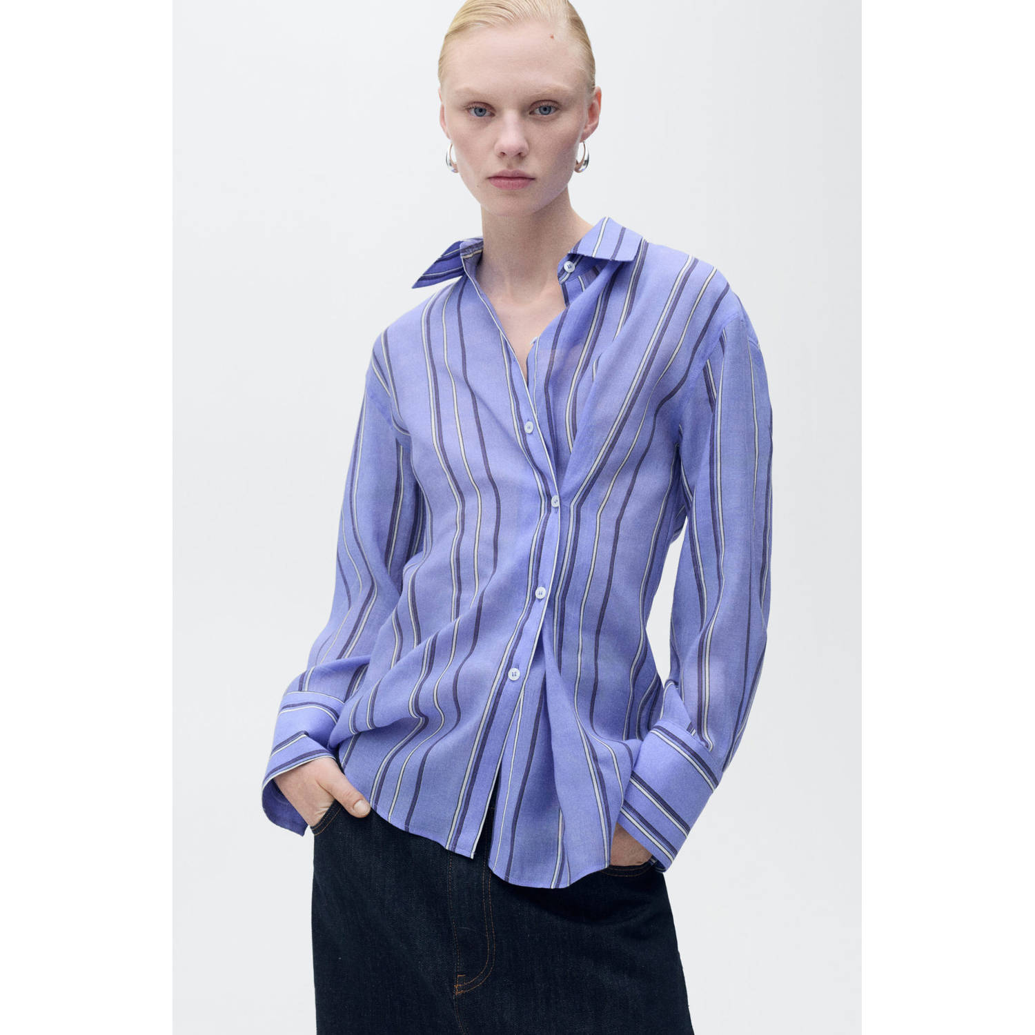 Mango blouse blauw