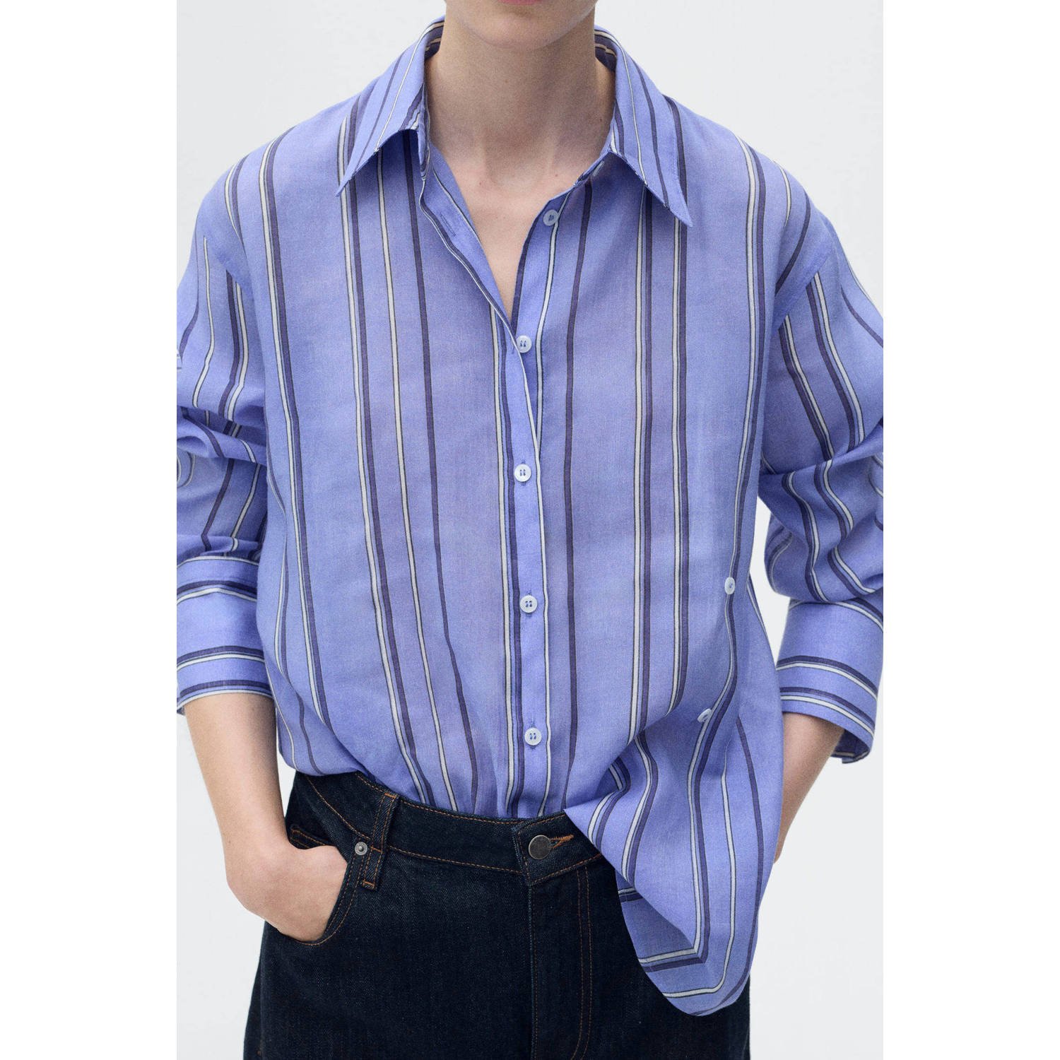 Mango blouse blauw