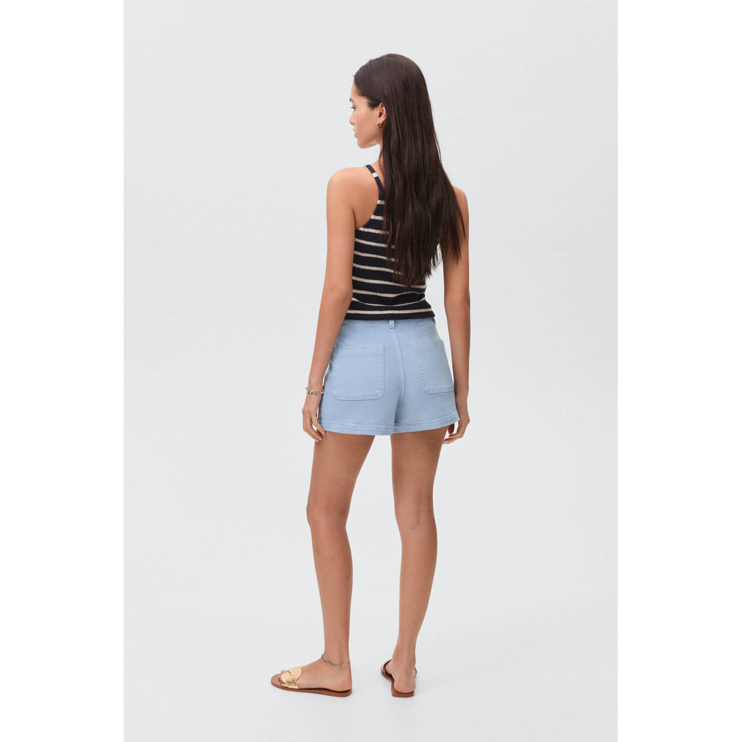 MANGO TEEN denim short light blue denim