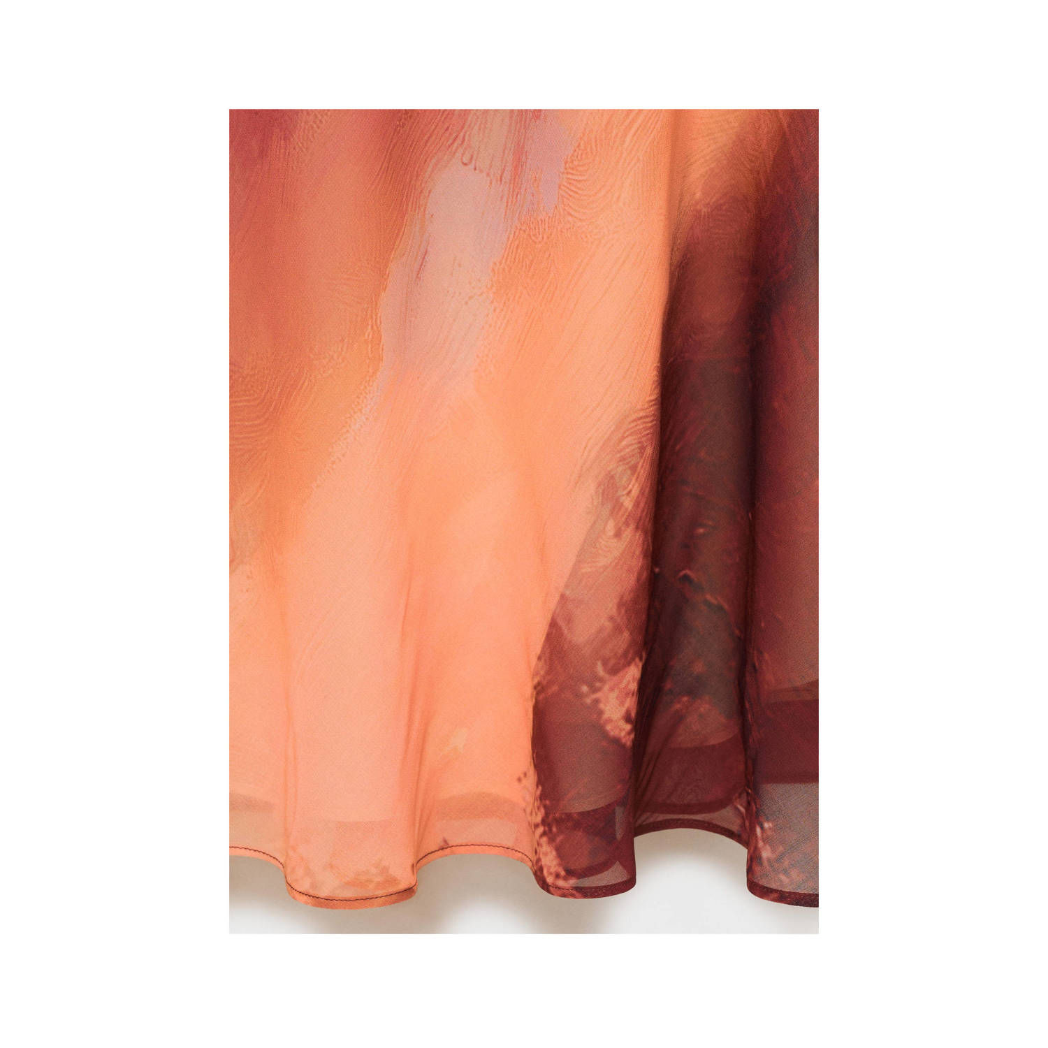 Mango zomerjurk oranje