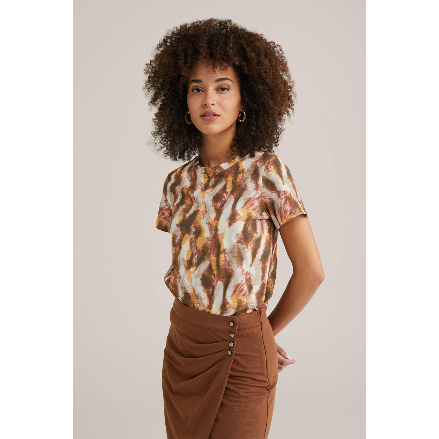 WE Fashion T-shirt oranje