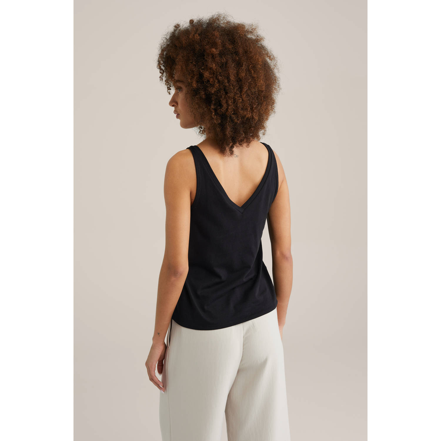 WE Fashion singlet zwart
