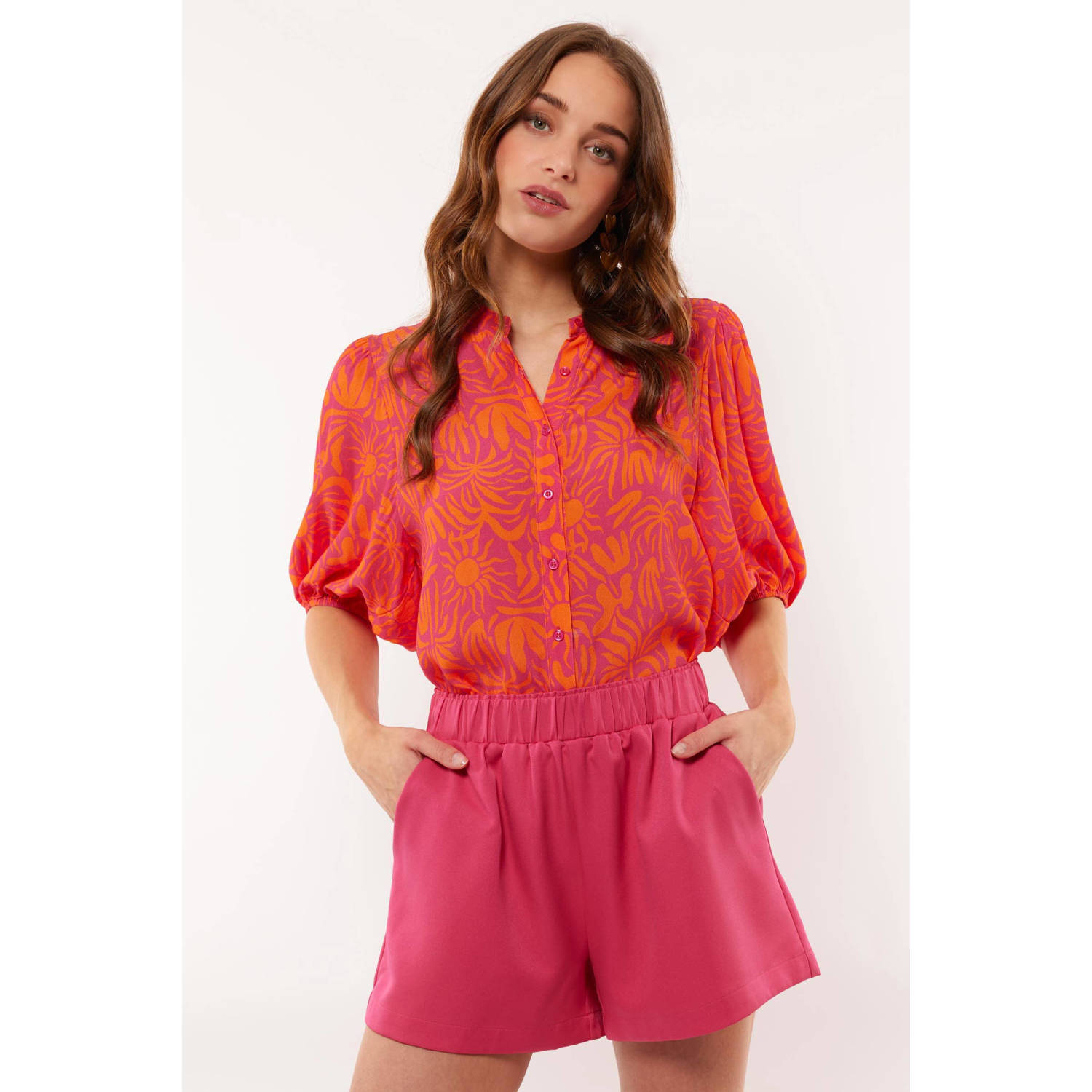 FLURESK blouse roze
