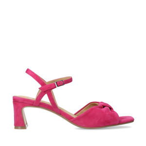   suède sandalettes roze